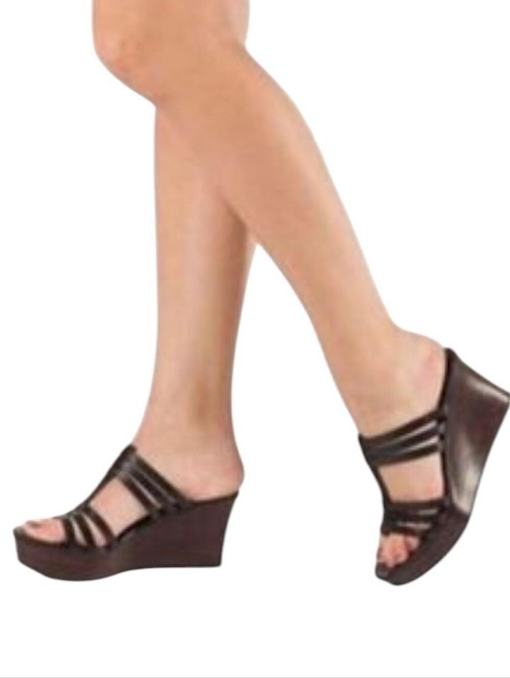 Ugg Womens Wedge‎ Sandal New Mattie Black Strappie Braided Leather Neutral sz 10